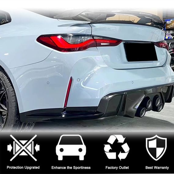 Накладки на задний бампер Flap V1 (для G82/G83) для BMW 4 серия G22/23/26 2020- гг | Зображення 1
