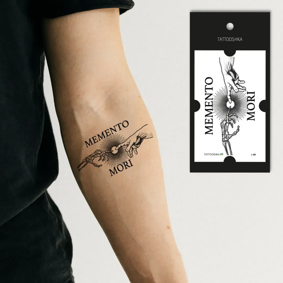 Тату тимчасове Memento Mori Tattooshka L-68 Чорний shop (4825800010433) | Зображення 2