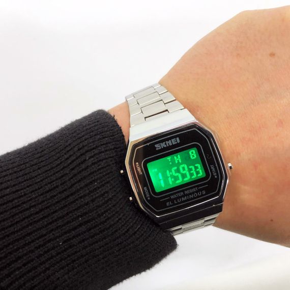 Мужские тактические военные часы SKMEI 1647SI, Часы спортивные многофункциональные Противоударные QO-93 | Зображення 9