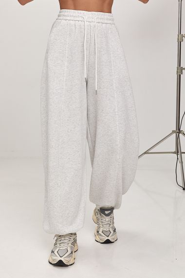 Вільні однотонні спортивні штани - світло-сірий цвет, L (є розміри)