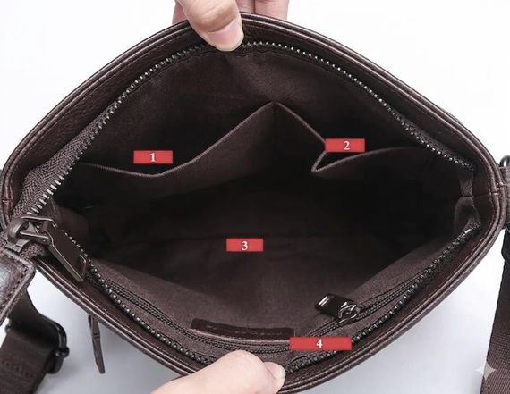 Сумка мужская кожаная через плечо планшет коричневая Feidikabolo Original (950К) | Зображення 3