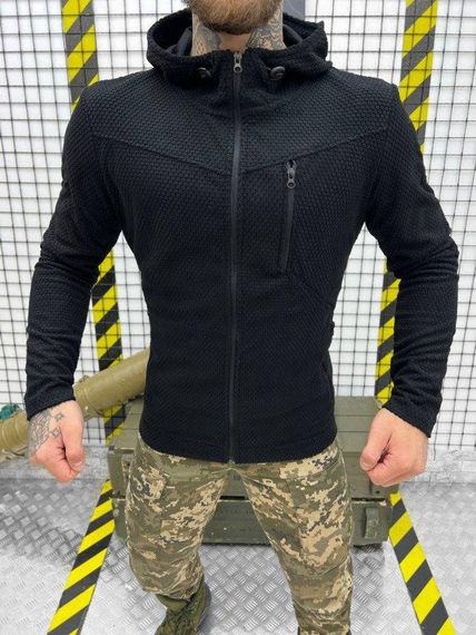 Тактическая флисовка  honeycomb black  ВТ0443