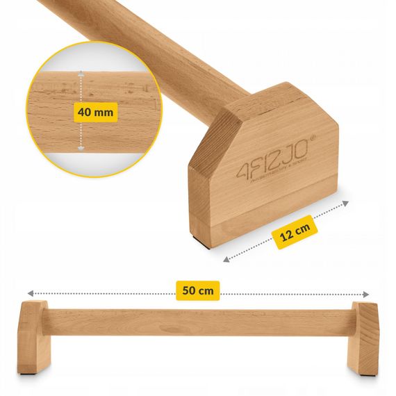 Упори для віджимань (паралети) 4FIZJO дерев'яні, подовжені 4FJ0644 (P-5905973400367) | Зображення 9