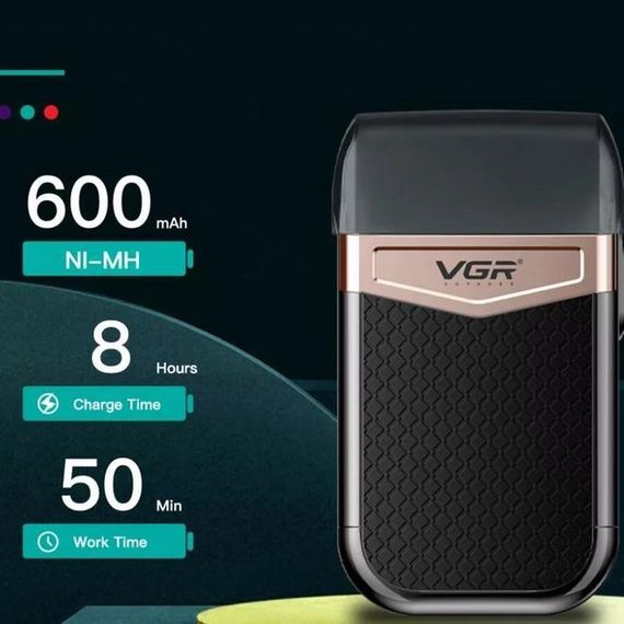 Електробритва VGR V-331, шейвер бритва тример для стрижки вусів та бороди професійна чоловіча бритва | Зображення 4