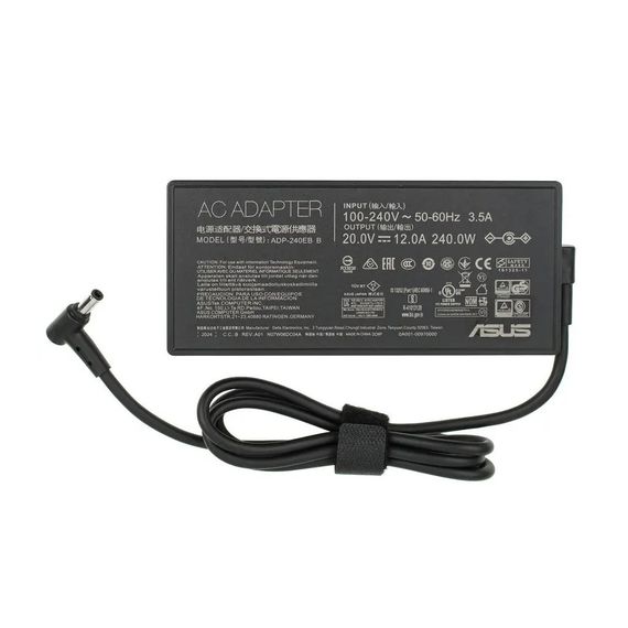 Блок живлення до ноутбуку ASUS 240W, 20V, 12A, роз'єм 6.0/3.7(pin inside), Slim-корпус (A40386) | Зображення 1