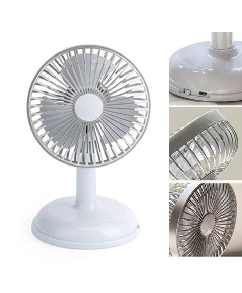 Вентилятор Simple desktop fan KD197 настільний портативний з роботою від USB Світло-сірий | Зображення 4