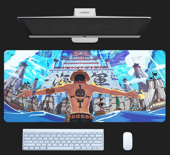 Ігрова поверхня для мишки з Аніме принтом "Ван Піс / One piece" Портгас Д. Ейс 800*300*3 мм 0105