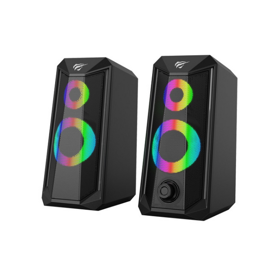 Акустична система 2.0 HV-SK202 3W*2 USB дротова з підсвічуванням чорний Havit