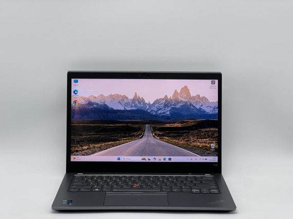 Ноутбук Б-клас Lenovo ThinkPad T14s Gen 2 / 14" (3840x2160) IPS / Intel Core i7-1165G7 (4 (8) ядра по 2.8 - 4.7 GHz) / 16 GB DDR4 / 480 GB SSD / Intel Iris Xe Graphics / WebCam б/в + Подарунок  Бездротова миша HOCO GM28 | Зображення 1