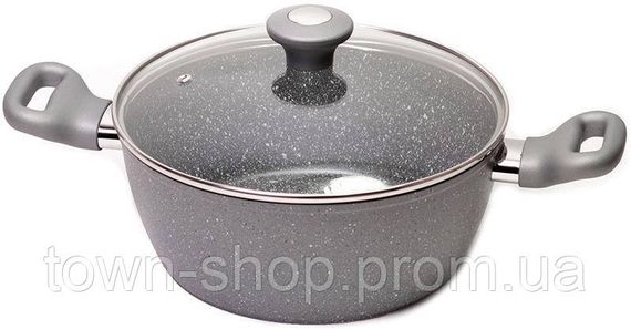 Кастрюля Kamille Grey Gotland 4л с гранитным антипригарным покрытием KM-4281GR