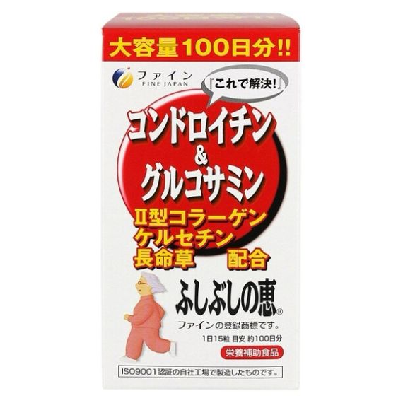 Препарат для суглобів та зв'зок Fine Japan Chondroitin & Glucosamine 1500 Tabs | Зображення 1