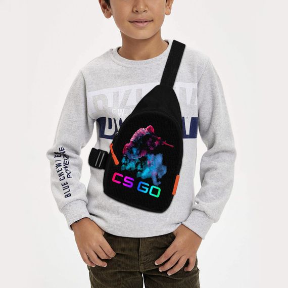 Сумка через плече дитяча CS GO/ Counter-Strike 29х17 см сумка слінг для хлопчика (01932)
