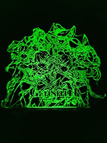 Акриловий світильник-нічник Genshin 4 зелений tty-n000927