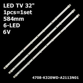 LED підсвітка TV 32" 584mm 6-led 4708-K320WD-A2113N01 32PFL3045 LE32D59 3 пін 1шт.