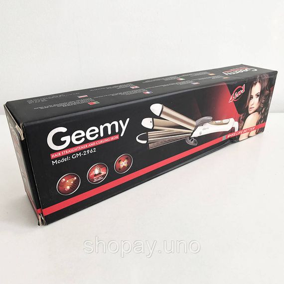 Выпрямитель утюжок для волос коротких GEMEI GM-2962 30Вт, Утюжок выпрямитель для выпрямления WG-48 | Зображення 3