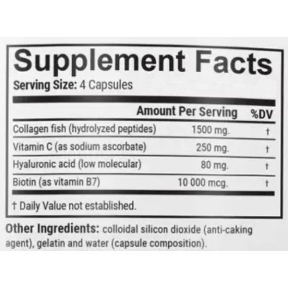 Коллаген En`vie Lab Fish Collagen Complex 4 (1&3 TYPE) 1840 mg 120 Caps | Зображення 1
