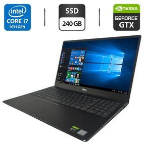 Игровой ноутбук Dell Vostro 7590 / 15.6" (1920x1080) IPS / Intel Core i7-9750H (6 (12) ядер по 2.6 - 4.5 GHz) / 16 GB DDR4 / 240 GB SSD / nVidia GeForce GTX 1650, 4 GB GDDR6, 128-bit / WebCam б/у