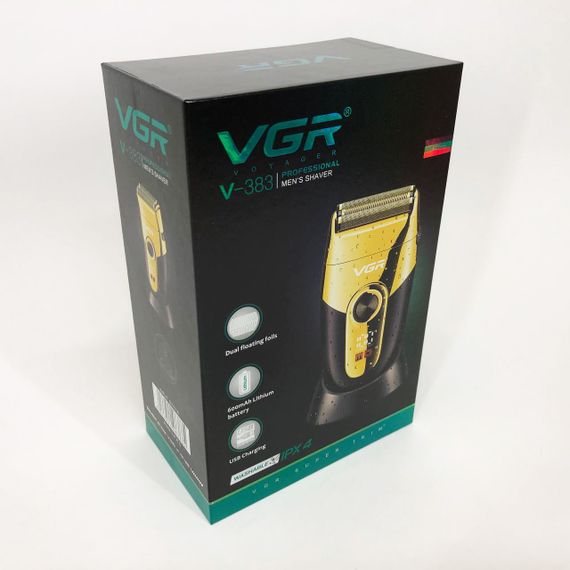 Профессиональная электробритва VGR V-383 Finale Shaver с подставкой, машинка мужская для бритья | Зображення 8