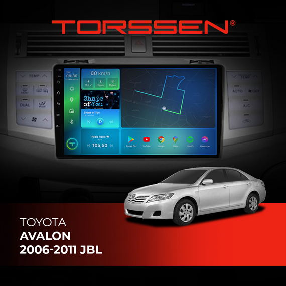 Штатна магнітола Torssen Toyota Avalon 06-11 JBL NF9 Carplay