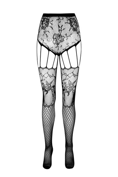 Колготки-бодістокінг Passion ECO S004 Чорні One Size | Зображення 5