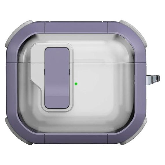 Футляр протиударний Locking Button для навушників Airpods 3 Light Purple