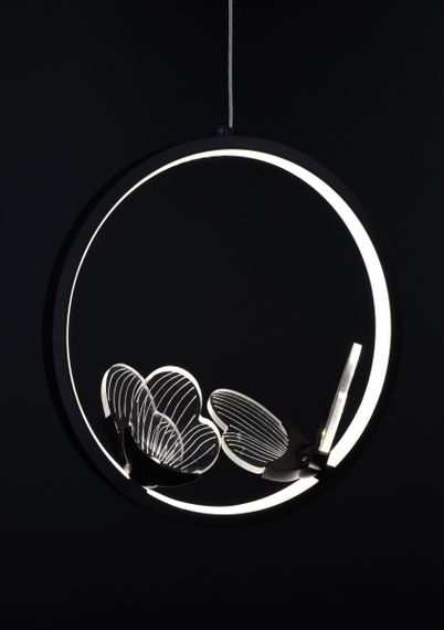 Люстра світлодіодна підвісна LED світильник для квартири на стелю лед 26472 Чорний 35-200х25х10 см. | Зображення 2