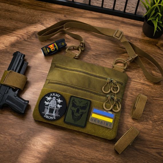 Тактична сумка на груди, Тактична сумка з шевроном Сумка чоловіча тактична нагрудна HV-44 | Зображення 8