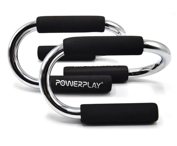 Упори для віджимань PowerPlay 4318 Push-Up Bars Stell металеві (S-подібні) (PP_4318) | Зображення 4
