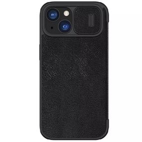 Шкіряний чохол-книжка Nillkin Qin Pro Camshield для Apple iPhone 15 (6.1") Чорний
