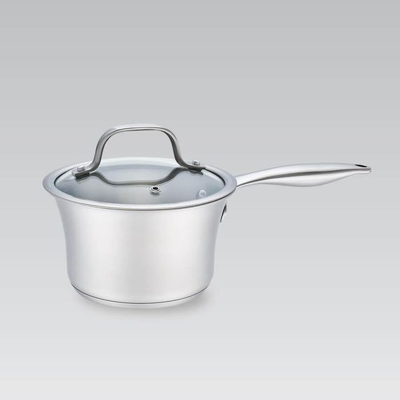 Ковш кухонный Maestro MR-3505-16S, 1.25 л, 16 см, из нержавеющей стали с крышкой, для всех типов плит