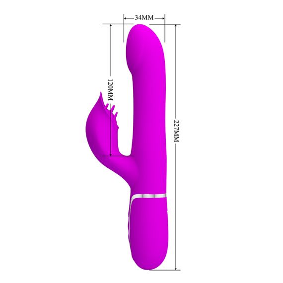Вібромасажер із поступальним рухом серії Pretty Love - Falin Twinkled Tenderness Purple 7 vibration functions 4 rolling Sex Aura | Зображення 8