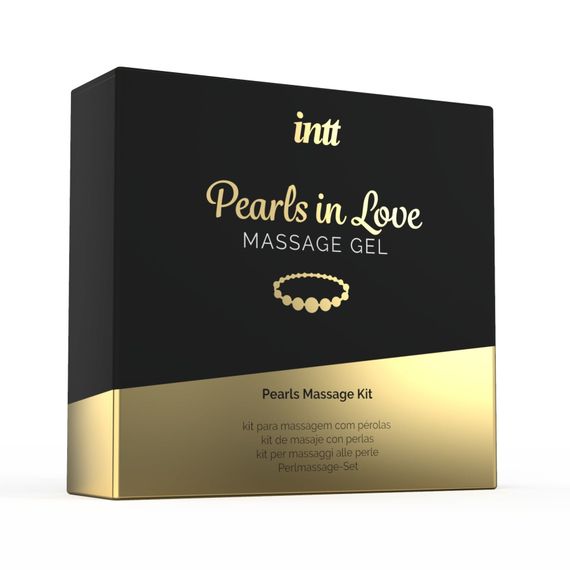 Набір для перлинного масажу Intt Pearls in Love: намисто та силіконовий масажний гель | Зображення 2