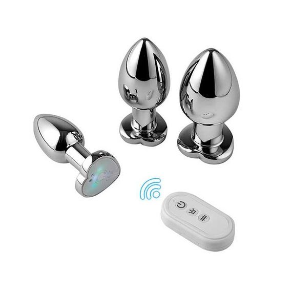 Стальная cветящаяся анальная пробка Magic Motion Equinox USB с Д/У - 8,2*3,4 см – Анальные игрушки | Зображення 5