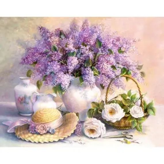 Алмазная мозаика Сирень 40х50 см ColorArt SP047 | Зображення 1