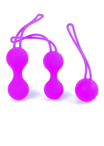 Набір вагінальних кульок - Silicone Kegal Balls Set Purple sexstyle