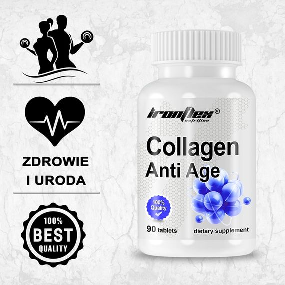 Колаген IronFlex  Collagen Anti Age 90 tabs | Зображення 1