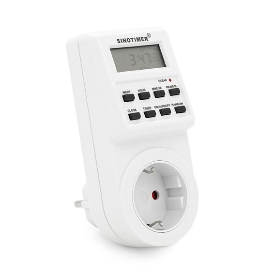Розетка c цифровым недельным таймером Sinotimer TM516.16A,3000W,230V