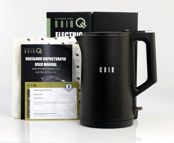 Електрочайник QUIN KTL-101 Black 1.5 л чорний | Зображення 3