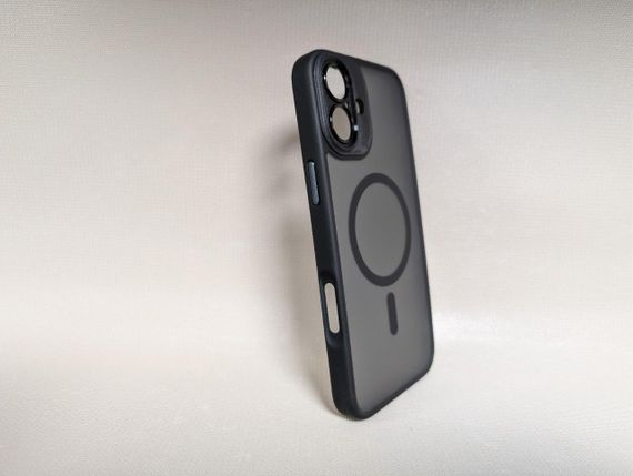 Чехол для iPhone 16 Plus / Айфон 16 Плюс, Rock Guard, гибридный, крепкий, с MagSafe, черный | Зображення 1