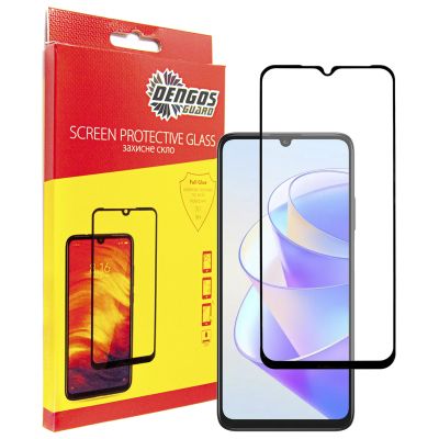 Стекло защитное Dengos Full Glue HONOR X7a (black) (TGFG-334)