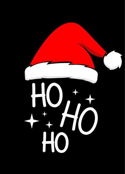 Худі чоловіче чорне з принтом "Ho-ho-ho", 3XL | Зображення 1