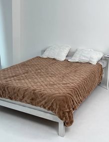Плед Dushka Home Королевская Шиншилла Ромб 21225 200х230 см коричневый