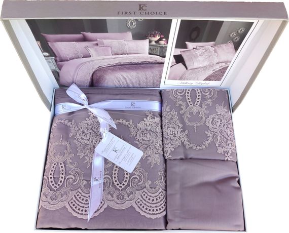 Комплект постільної білизни First Choice Moonlight V. I. P 200x220 Hilary Leylak | Зображення 1
