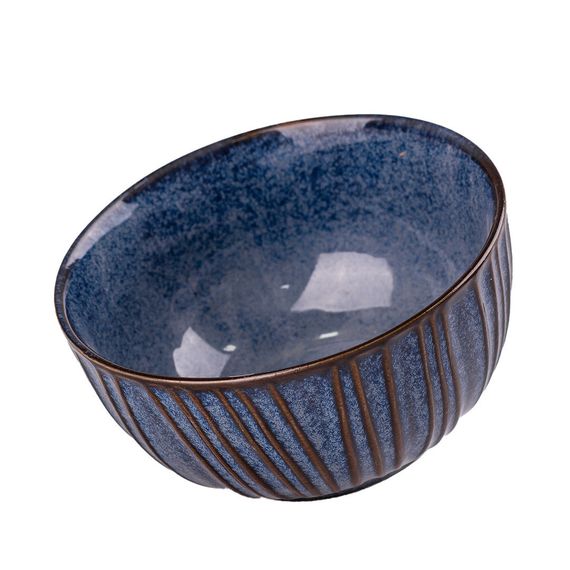 Тарілка глибока кругла з порцеляни 11.5 см синій HP641