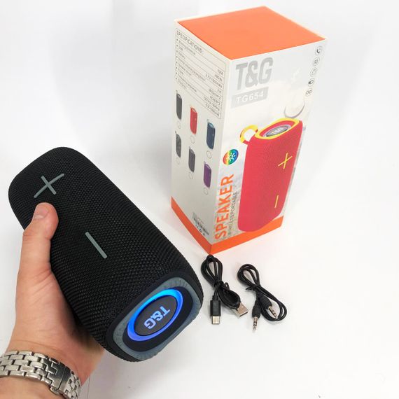Портативна Bluetooth колонка TG654 8W з підсвічуванням. RF-929 Колір: чорний | Зображення 2