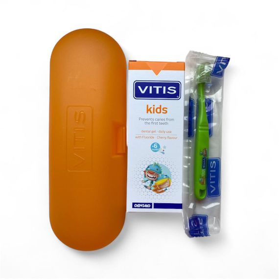 Набір для дітей у пластиковому пеналі VITIS Kids  (зубна щітка + зубна паста) | Зображення 1