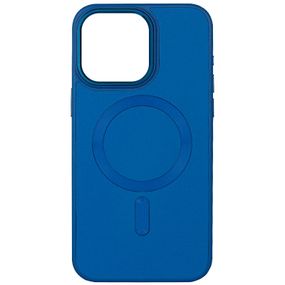 Шкіряний чохол Bonbon Leather Metal Style with MagSafe для Apple iPhone 14 (6.1") Синій / Indigo