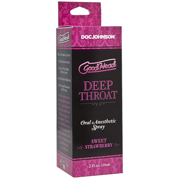 Спрей для глибокого мінету Doc Johnson GoodHead DeepThroat Spray, Солодка полуниця | Зображення 1