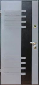 Входная дверь Теплосталь ТС11 сталь (Нст27 RAL7045) (Н9 тик светлый) (Р6) (96 * 205Л)