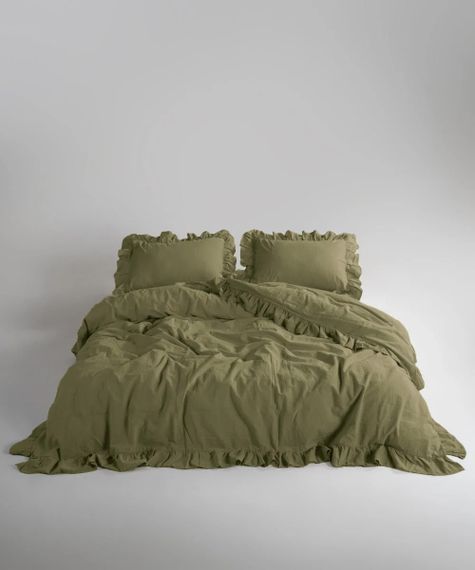 Постільна білизна Limasso Stonewashed Exclusive Ranforce 200 х 220 см Akdeniz Yesili